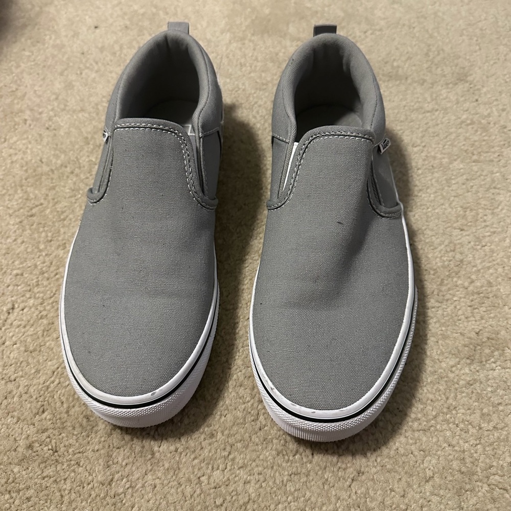 EUC Vans Gray Kids Slip-On Sneakers